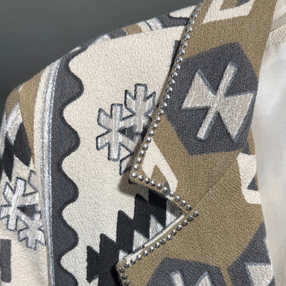 Geometric Pattern Native Aztec Blazer - Picture 5 of 13